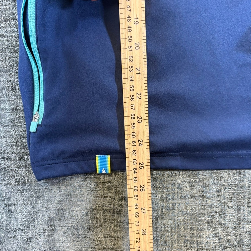 Chubbies Quarter Zip Pullover Mens Medium Navy Blue Performance Turquoise Accent - Picture 6 of 11
